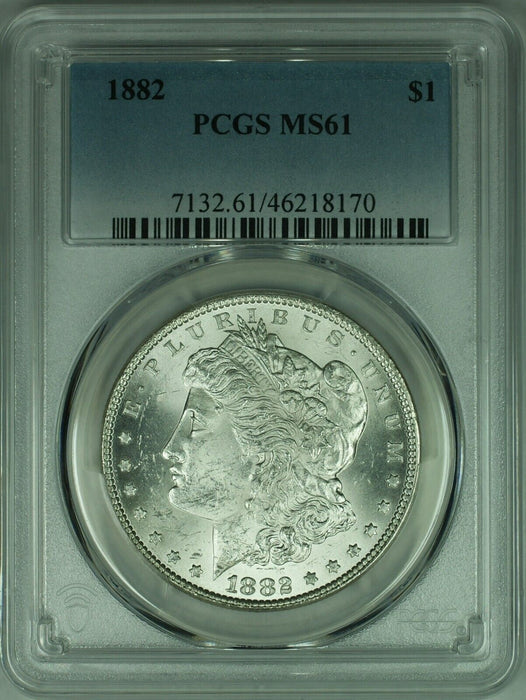 1882 Morgan Silver Dollar Coin PCGS MS-61 Better Coin  (47)