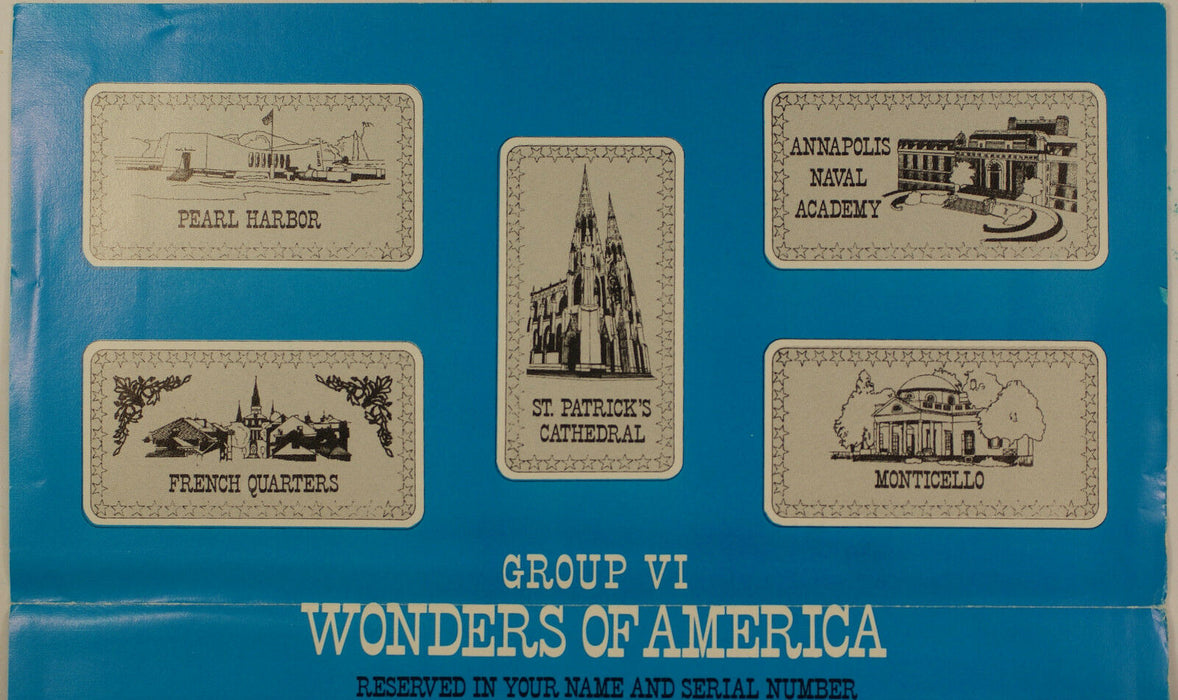 Wonders of America Hamilton Mint .999 Fine 1oz Group VI Silver Ingot Collection