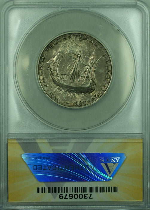 1920 Pilgrim Commemorative Silver Half 50c ANACS MS-60 Details Cleaned  (44)