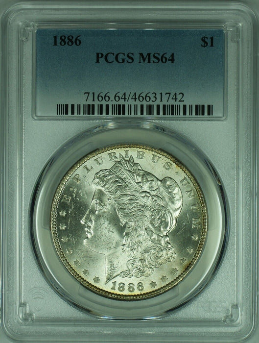 1886 Morgan Silver Dollar Coin  PCGS MS-64   (34C)