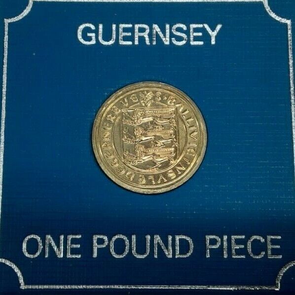 1981 Guernsey 1 Pound Coin BU in Holder  KM#37