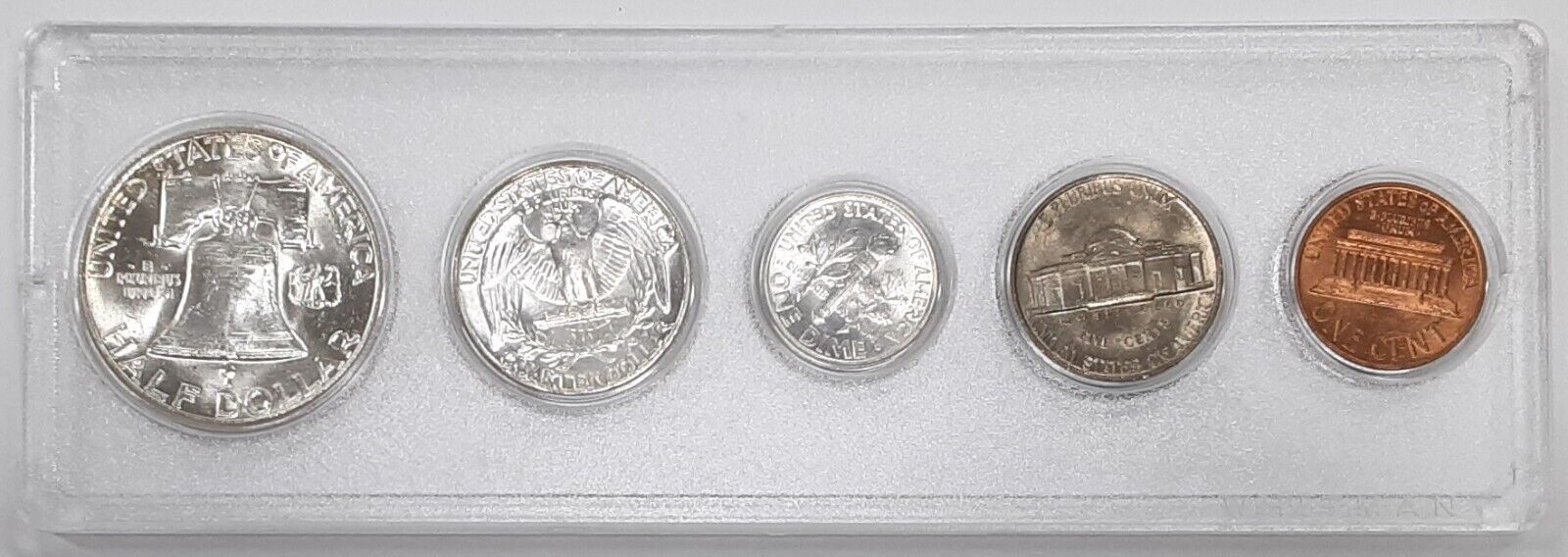 1960 US Uncirculated Year Set with Silver Half Quarter and Dime 5 Coins Total