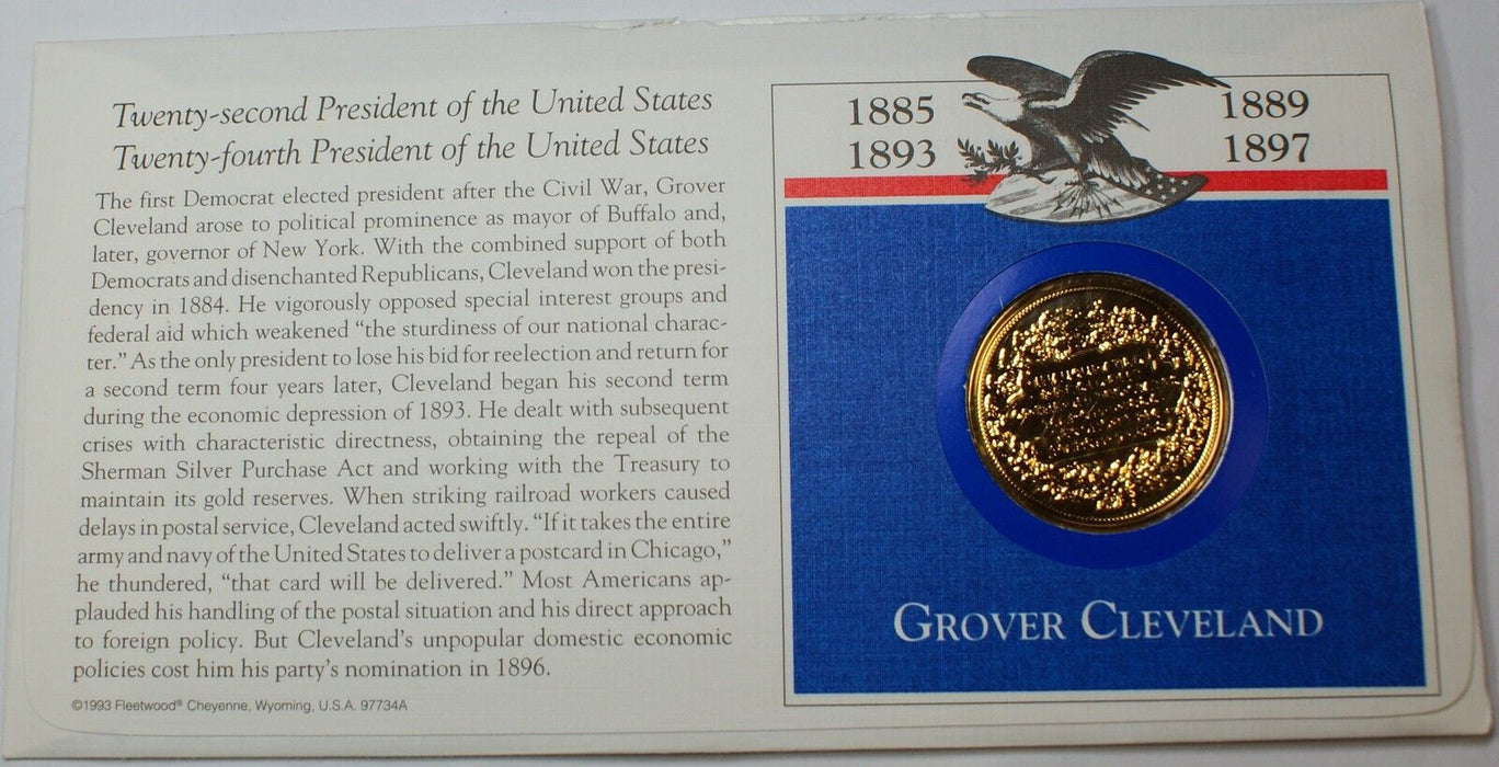 Grover Cleveland Presidential Medal, From the Hail to The Chiefs Collection