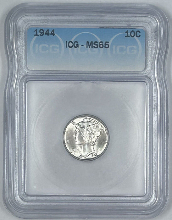 1944 Mercury Silver Dime 10c Coin ICG MS 65 (54) D
