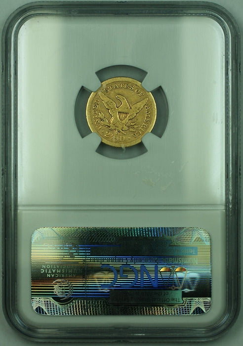 1866-S Liberty Quarter Eagle $2.50 Gold Coin NGC Fine Details Obverse Damage