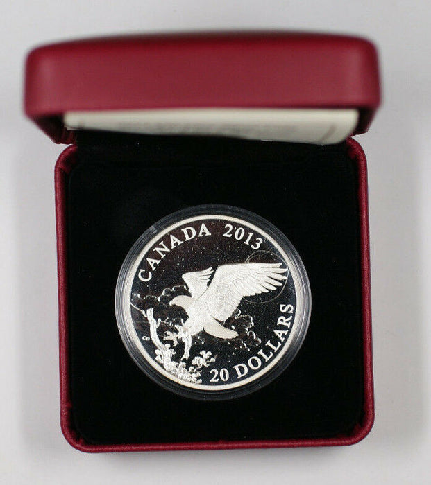 2013 Canada $20 1 Oz Fine Silver The Bald Eagle Returning From The Hunt