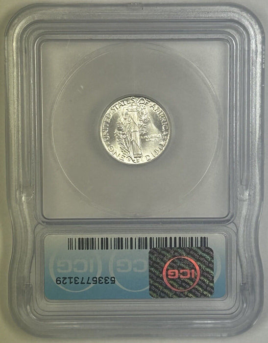 1944-S Mercury Silver Dime 10c Coin ICG MS 64 (Near FB) (54) D