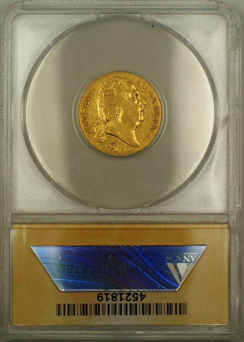1820-A France 20 Fr Francs Gold Coin ANACS EF-40