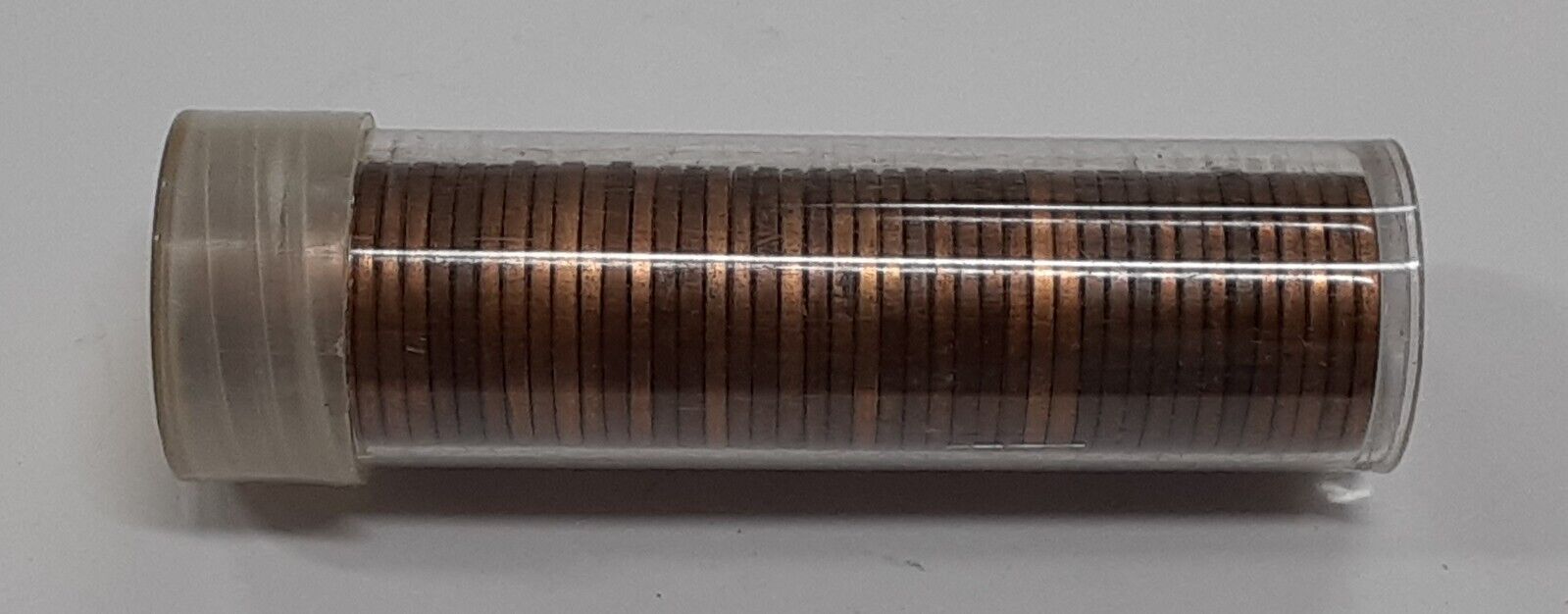 1947 Lincoln Cent Roll - 50 UNC Coins Total in Coin Tube - Toned