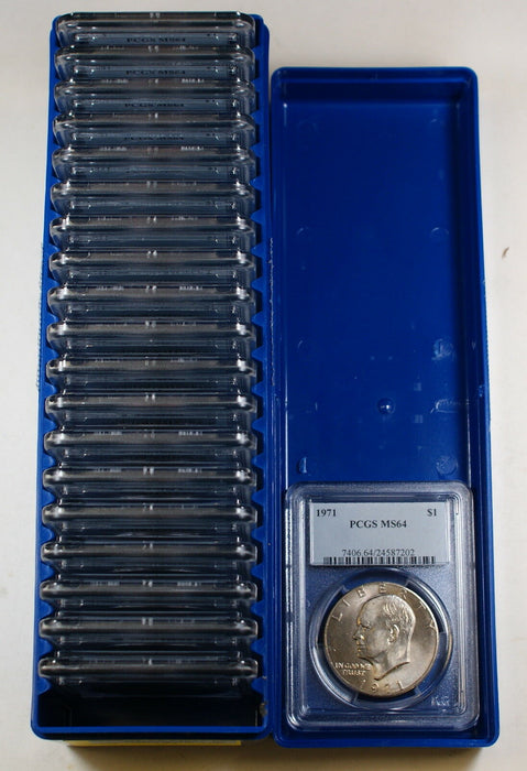 *Box of 20* 1971 Eisenhower IKE Dollars PCGS MS-64, $1 Roll Lot