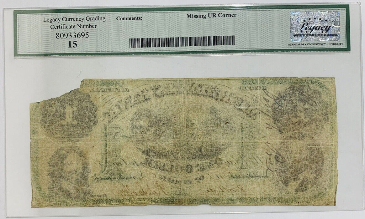 Merchants Bank Trenton,NJ Haxby 555-G2a $1 Nov. 20, 1861 Legacy Fine 15