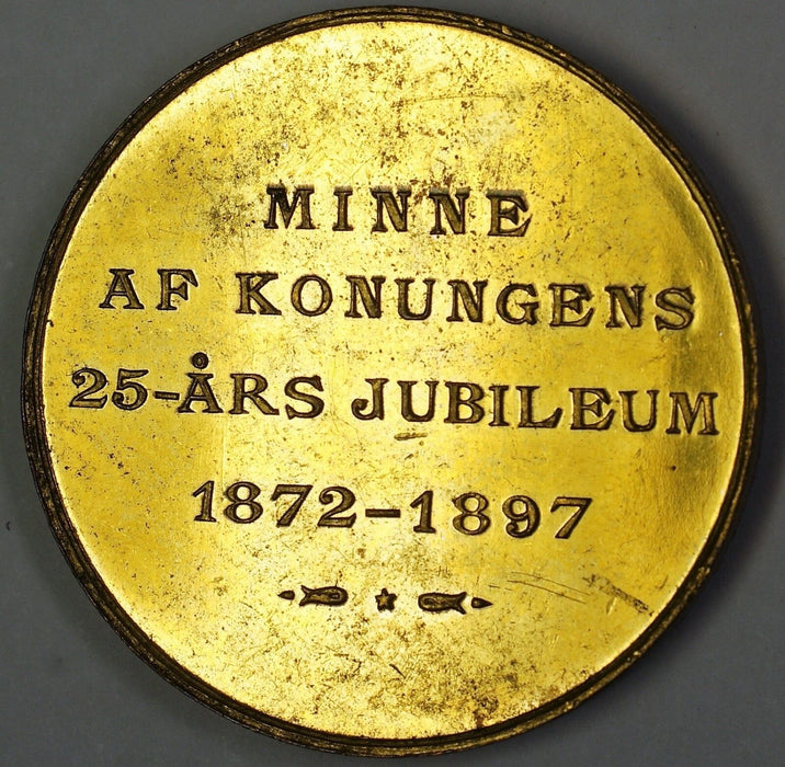 1872-1897 Sweden Jubilee Medal 25 Years King Oscar II and Queen Sophia