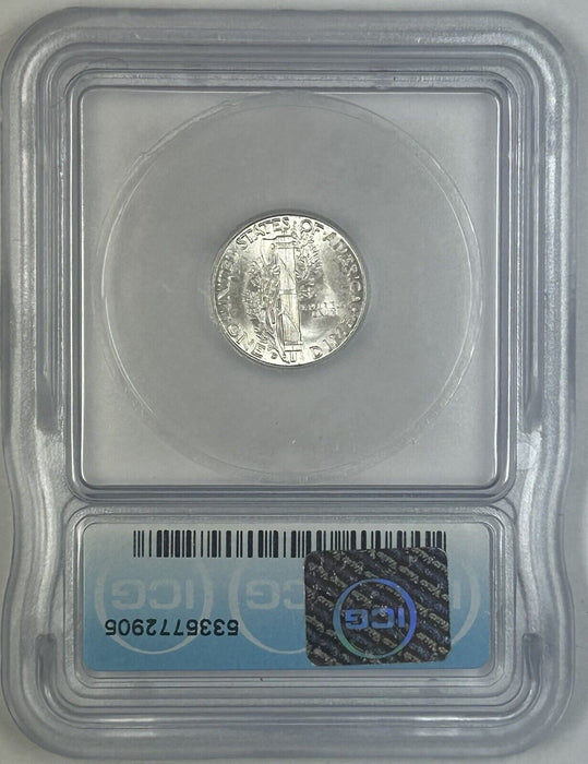 1945-D Mercury Silver Dime 10c Coin ICG MS 63 (Near FB) (54) B