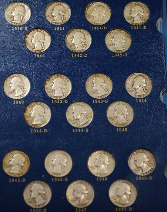 Complete Washington Quarters 1932-1964 Coin Album Silver Whitman Classic #9418