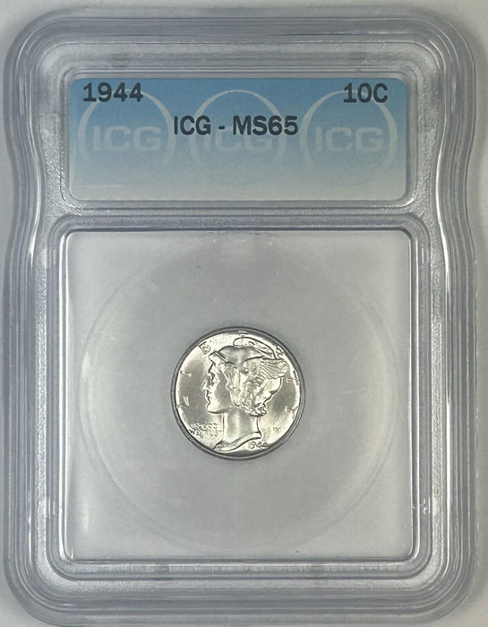1944 Mercury Silver Dime 10c Coin ICG MS 65 (54) J