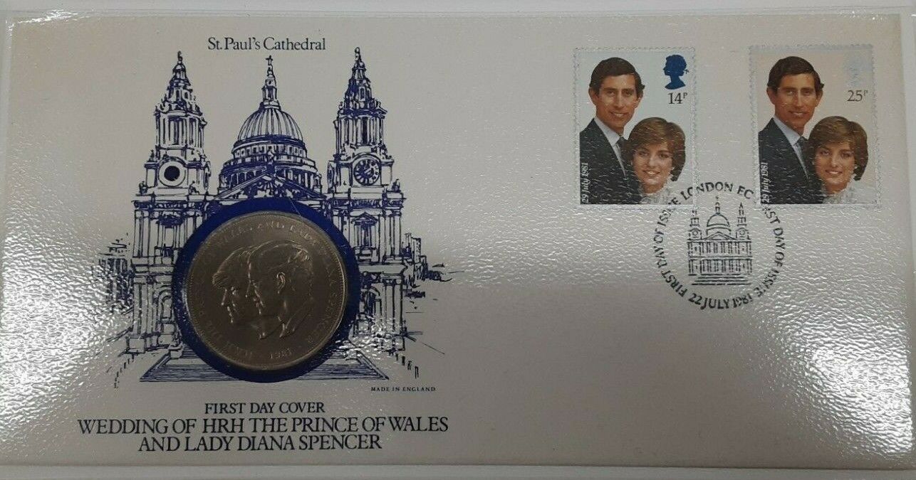 1981 Great Britain BU One Crown/FDC Royal Wedding Prince Charles & Lady Diana