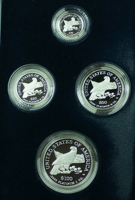 2003 American Eagle Platinum Proof 4 Coin Set in Box w/ COA
