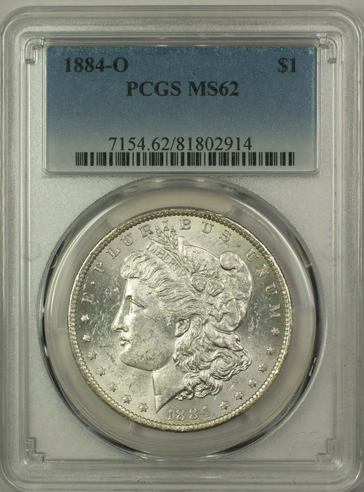 1884-O Morgan Silver Dollar $1 Coin PCGS MS-62 (14)