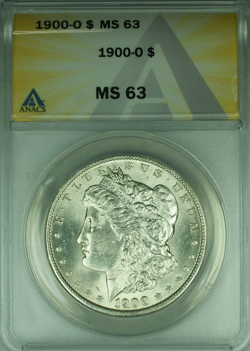 1900-O Morgan Silver Dollar $1 Coin ANACS MS-63  (45A)