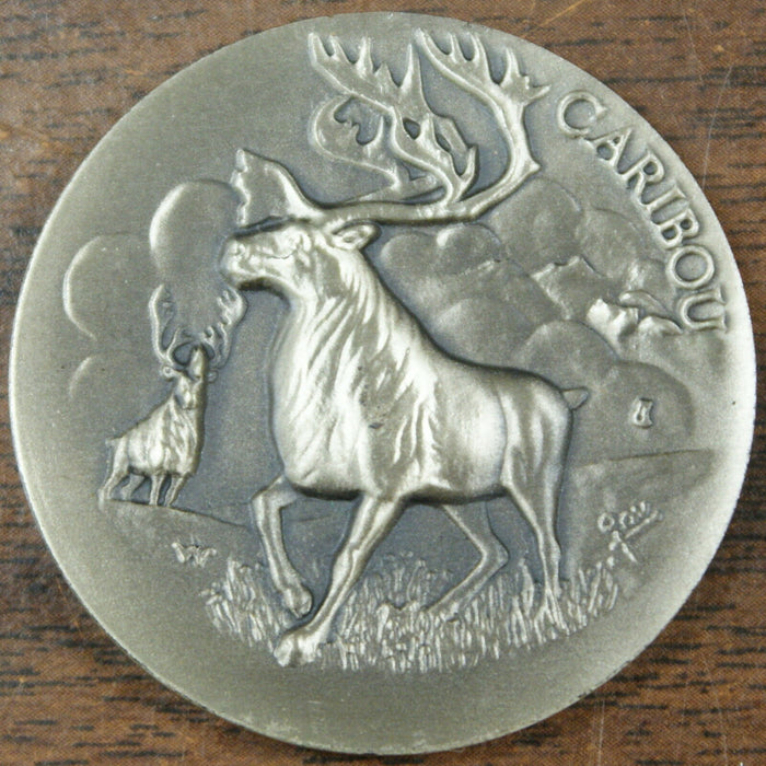 Caribou Sterling Silver Medal, Great North Reindeer