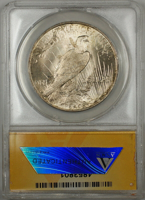 1923 Reverse Lamination Peace Silver Dollar Coin $1 ANACS MS-64