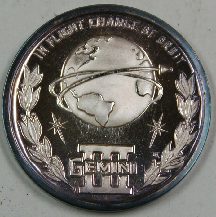 Gemini 3 Commemorative Silver Medal, Honoring History of American Men in Space