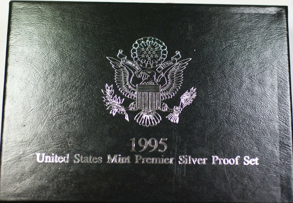 1995-S U.S. Mint Complete SILVER Premier Proof Set Gem Coins with Box and COA
