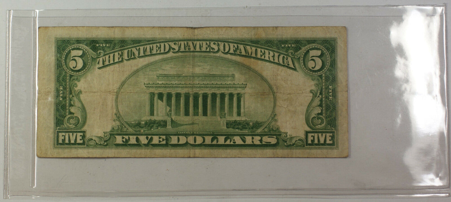 Series 1929 Type 1 $5 National Currency Banknote Troy New York Charter # 7612