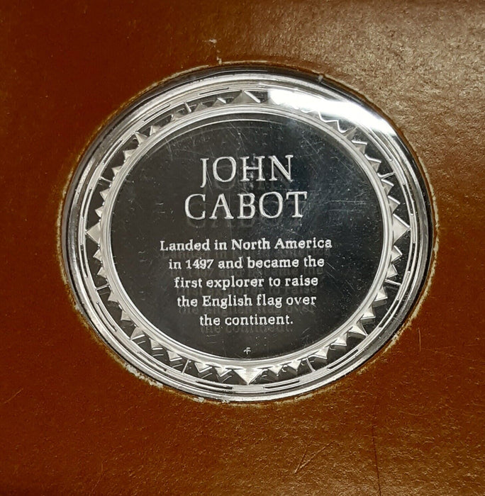 John Cabot Proof Sterling Silver Medal in Franklin Mint Card