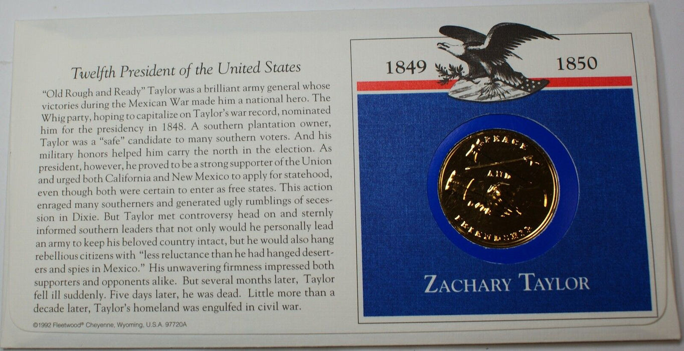 Zachary Taylor Presidential Medal, From the Hail to The Chiefs Collection