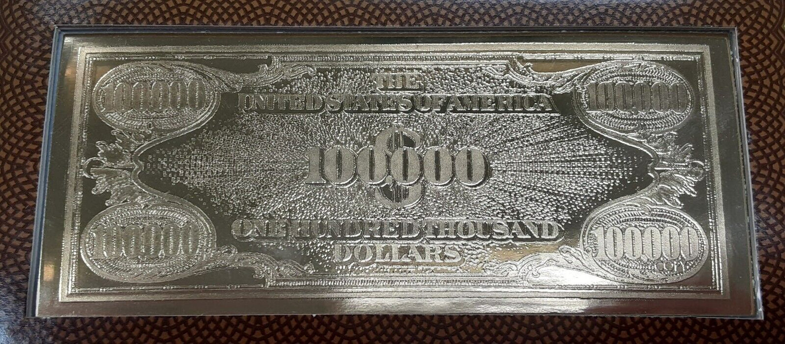 Danbury Mint 1934 $100000 Gold Certificate Note in Info Card