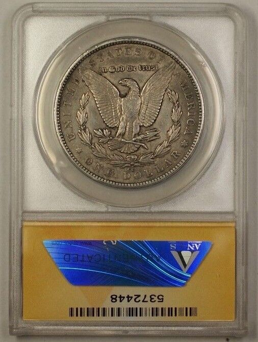 1879-CC Cap Die VAM-3 Top 100 Morgan Silver Dollar Coin ANACS AU-50 Details (1)