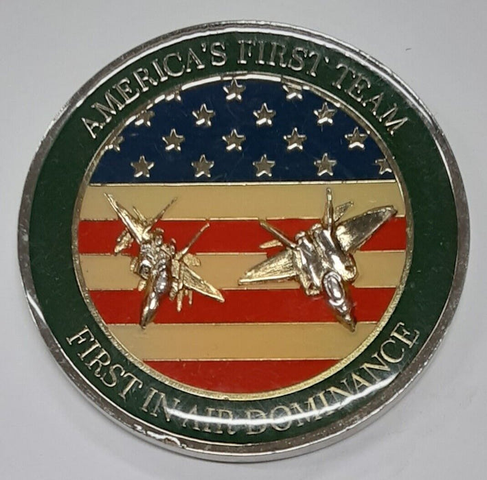 U.S.AF 1st Fighter Wing Challenge Coin Challenge Coin Circ - See Photos