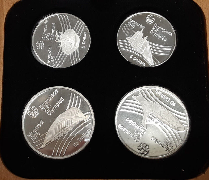 Complete 1976 Canada Montreal Olympic Games .925 Silver 28 Coin Set in RCM OGP