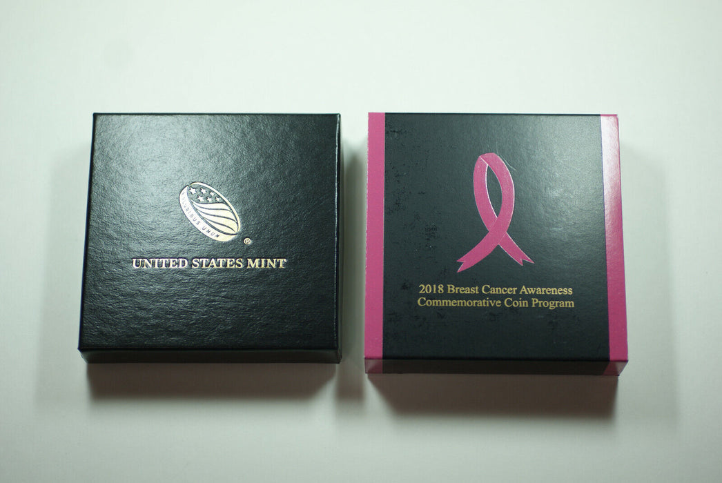 2018-W Breast Cancer Awareness Commemorative $5 Gold Proof Coin w/ Box COA