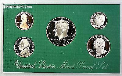 1995 US Mint Proof Set 5 Gem Coins w/ Box & COA