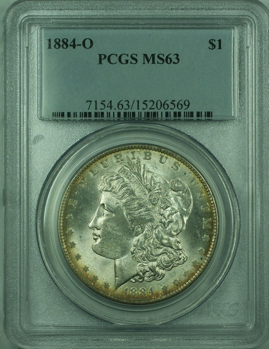 1884-O Morgan Silver Dollar $1 PCGS MS-63 Lightly Toned Reverse (31) E