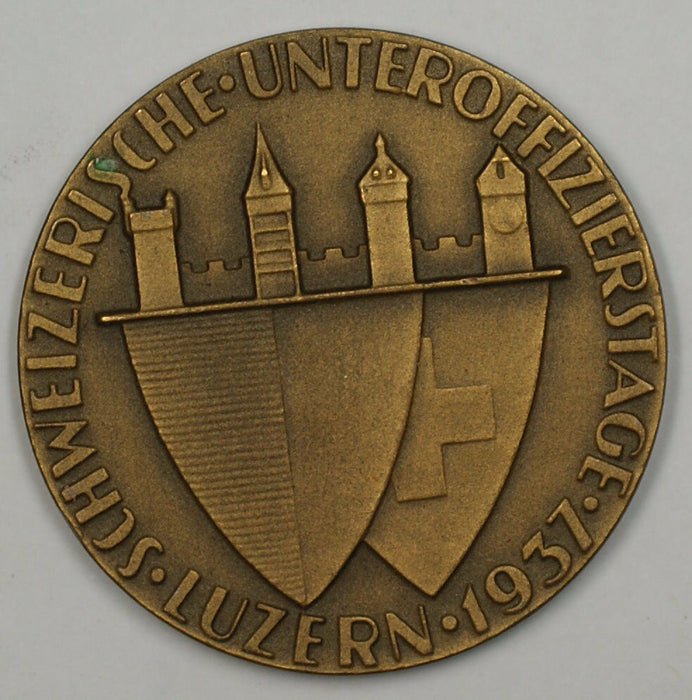 1937 Lucerne Switzerland Swiss Bronze Medal JA
