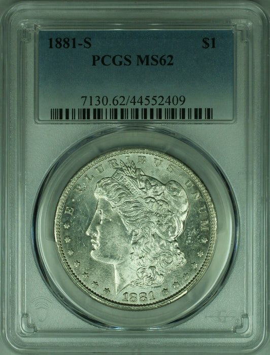 1881-S Morgan Silver Dollar Coin $1 PCGS MS-62 (28A)