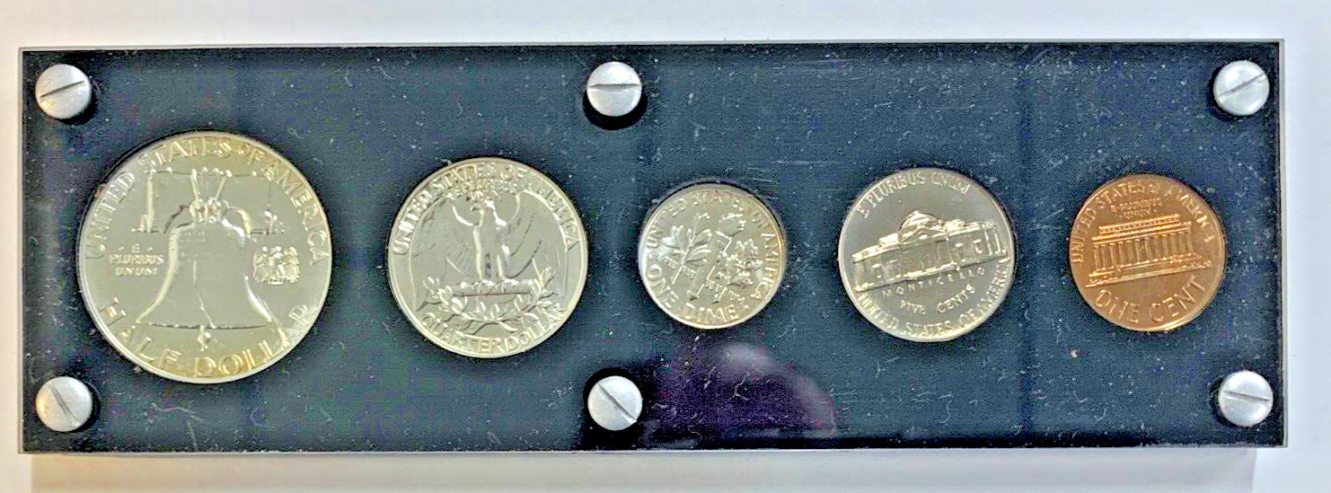 1961 US Mint Proof 5 Coin Set-Black Capital Holder