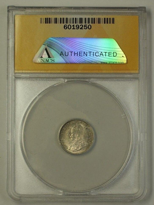 1912 Canada Five Cent 5c Silver Coin ANACS AU-58 Full Luster