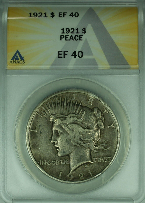 1921 Peace Silver Dollar S$1 ANACS EF-40   (45)