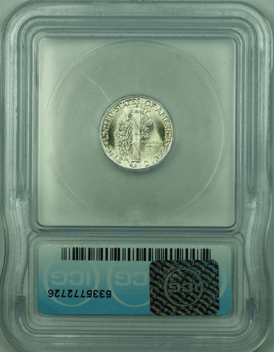 1937 Mercury Silver Dime 10c Coin ICG MS-64 (FSB) (Looks Better)  (53A)