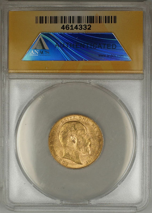 1909-P Australia Sovereign Gold Coin ANACS MS-62 (E AMT)