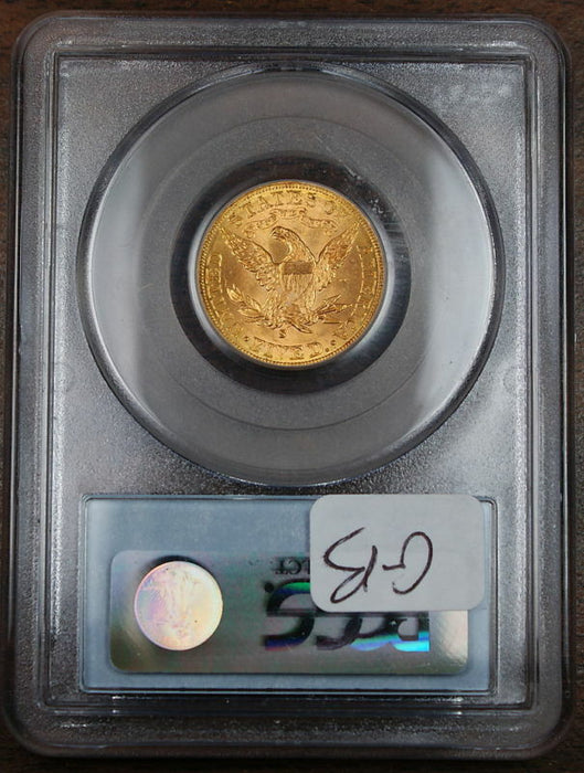 1886-S $5 Liberty Gold Coin, PCGS MS-63