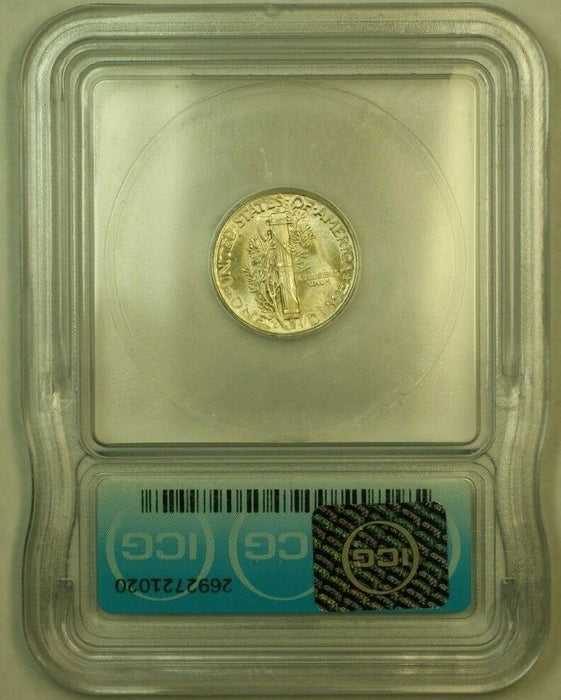 1945-D Silver Mercury Dime 10c Coin ICG MS-65 J