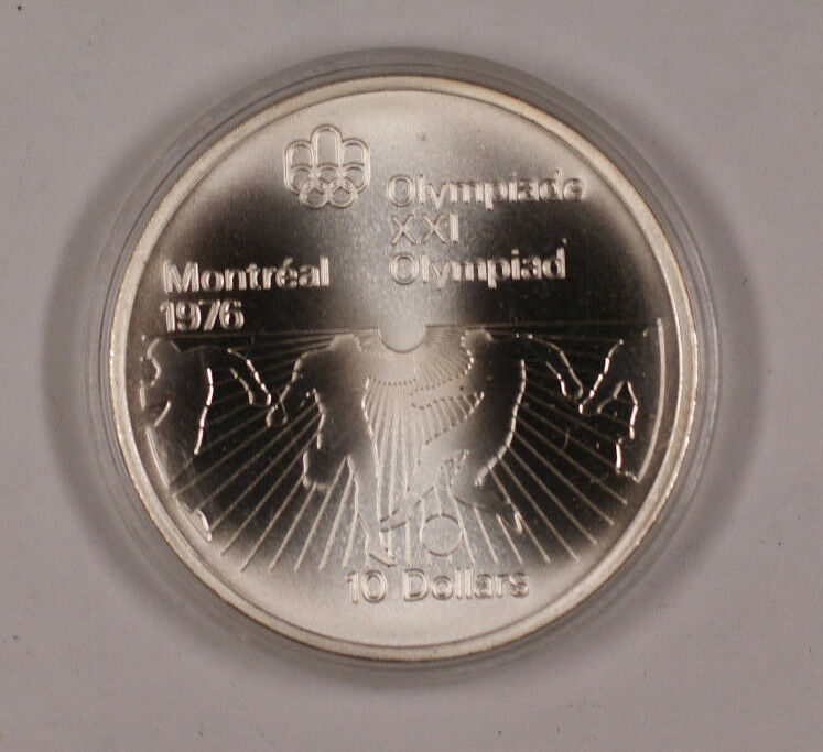 1976 Canada RCM 10 Dollar Silver 1976 Montreal Olympic Games Silver Coin