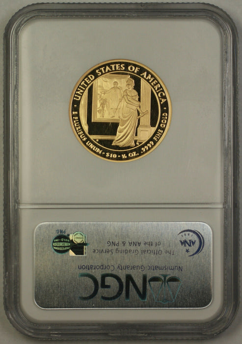 2007-W Dolley Madison First Spouse 1/2 Oz 9999 Gold $10 Coin NGC PF-69 (JAB)