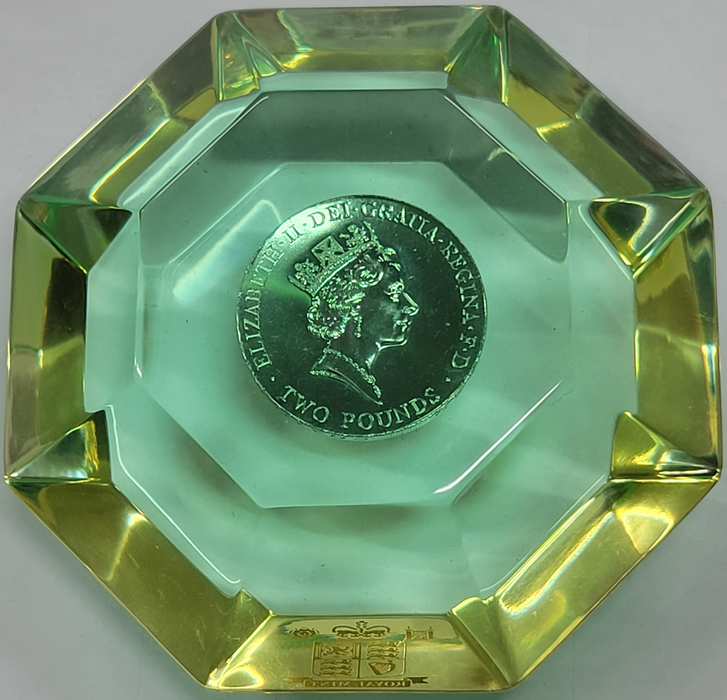 1996 2 Pounds European Football Championship Coin in Royal Mint Paper Weight