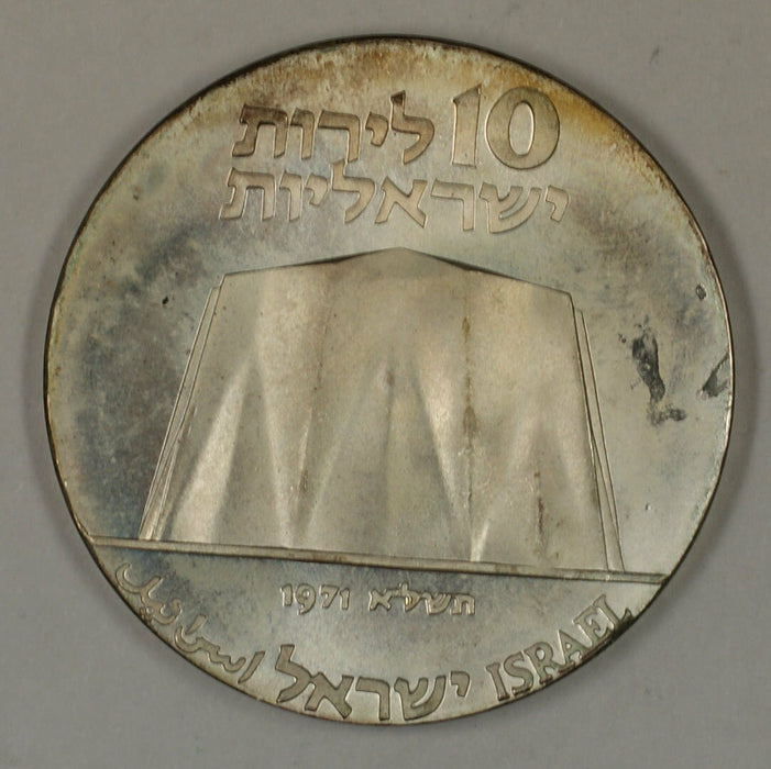 1971-Utrecht Israel 10 Lirot Commem Silver UNC Science Coin with Original Case